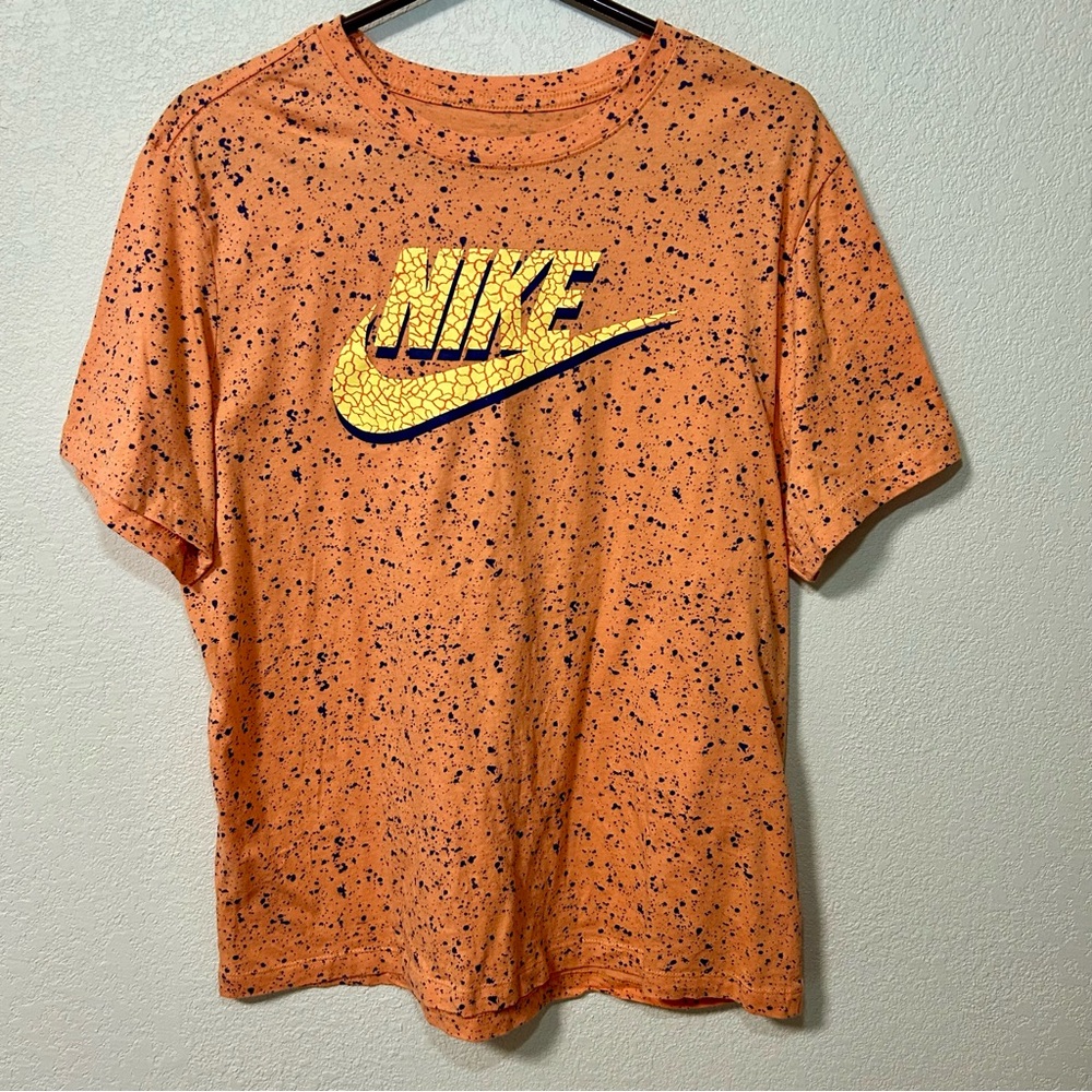 Nike Tshirt Orange Splatter, Large